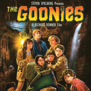 The Goonies movie cover.