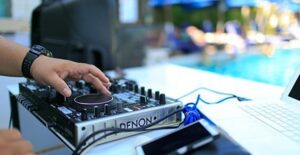 DJ at a pool