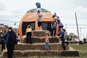 Harvest Fest Hay Pyramid